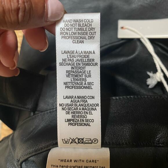 Good American Faux Leather Pants Size 10/30 Fairy Grunge Edgy Glam Going Out - Picture 14 of 14